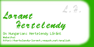 lorant hertelendy business card