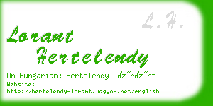 lorant hertelendy business card
